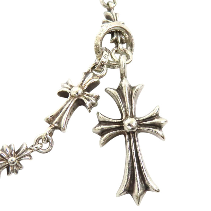 CHROME HEARTS 
CHKE CHN TNYE W/CH CRS ファットクロス ECHプラス 
タイニーE チョーク チェーン ロザリオ ネックレス 24インチ