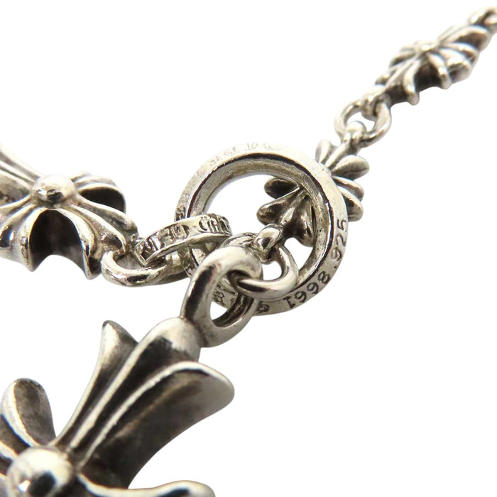 CHROME HEARTS 
CHKE CHN TNYE W/CH CRS ファットクロス ECHプラス 
タイニーE チョーク チェーン ロザリオ ネックレス 24インチ