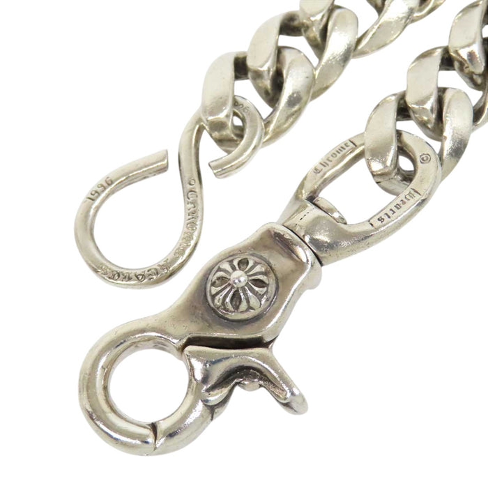 CHROME HEARTS 
CH CLASSIC SHORT-S Crossball Silver 1996 Engraved 
1-Clip Short Classic Wallet Chain