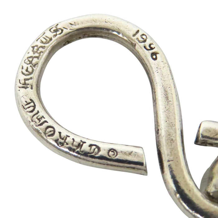 CHROME HEARTS 
CH CLASSIC SHORT-S Crossball Silver 1996 Engraved 
1-Clip Short Classic Wallet Chain