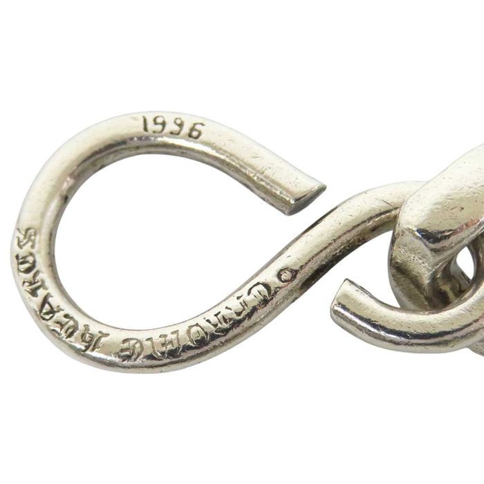 CHROME HEARTS 
CH CLASSIC SHORT-S Crossball Silver 1996 Engraved 
1-Clip Short Classic Wallet Chain