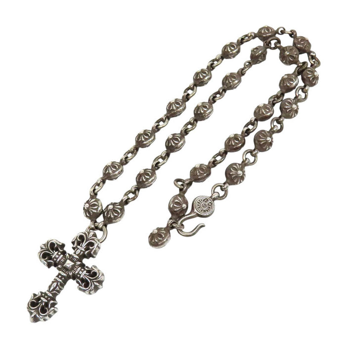 CHROME HEARTS 
CHプラス シルバー 
フィリグリー クロス クロスボール ネックレス