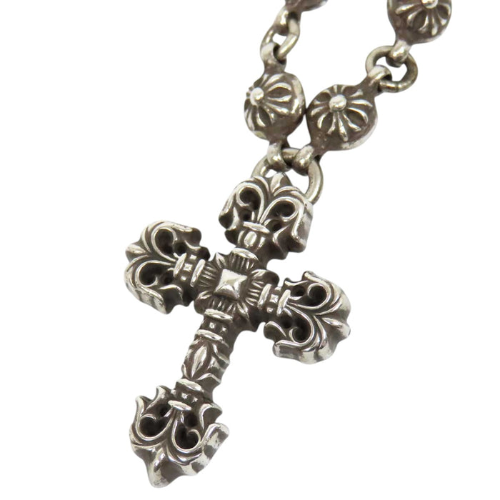 CHROME HEARTS 
CHプラス シルバー 
フィリグリー クロス クロスボール ネックレス