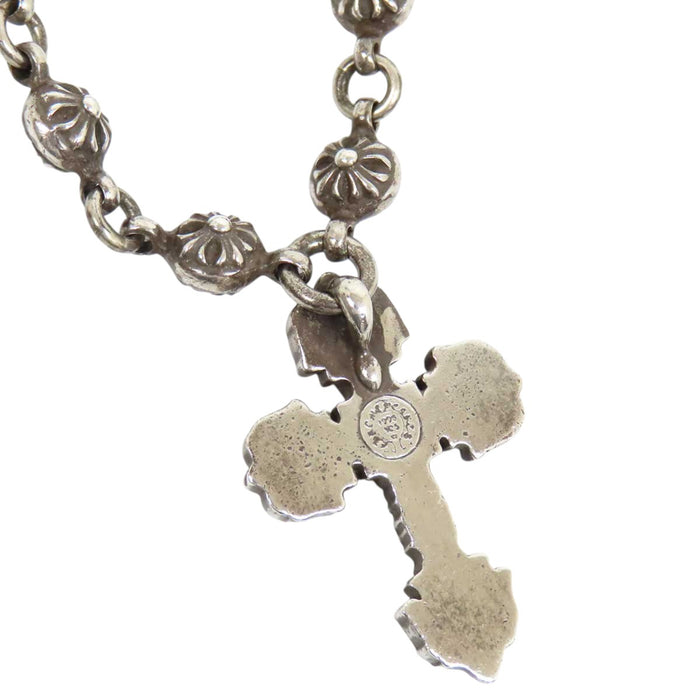 CHROME HEARTS 
CHプラス シルバー 
フィリグリー クロス クロスボール ネックレス