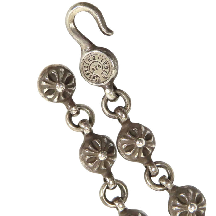 CHROME HEARTS 
CH Plus Silver 
Filigree Cross Crossball Necklace