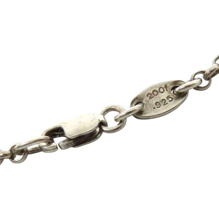 CHROME HEARTS CH Plus Safety Pin Silver 20inch 2001 Engraving Safety Pin Roll Chain Necklace 20 inch