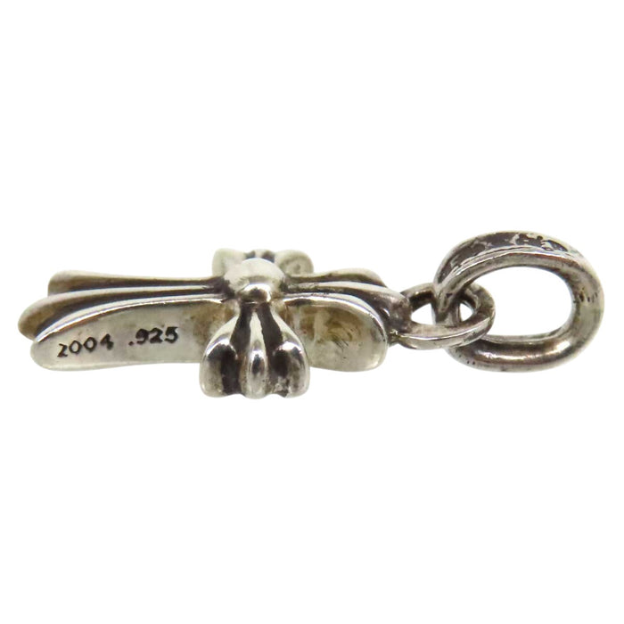 CHROME HEARTS CH CRS BBYFAT P SAP Pave Silver 2004 Engraving Babyfat Sapphire Charm