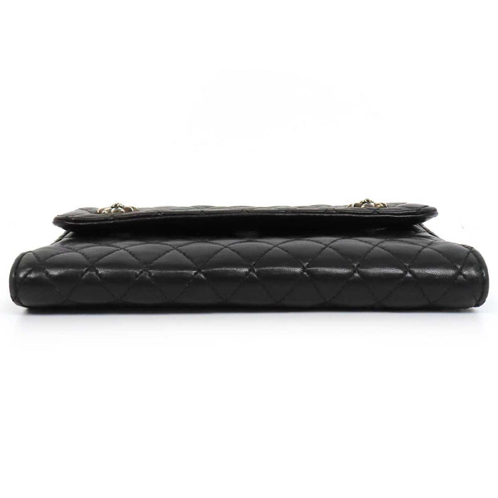 CHROME HEARTS 
WAVE4 QLT 3SNP #4 CH Plus Scroll Label Dagger 
Wave Quilted Leather Wallet