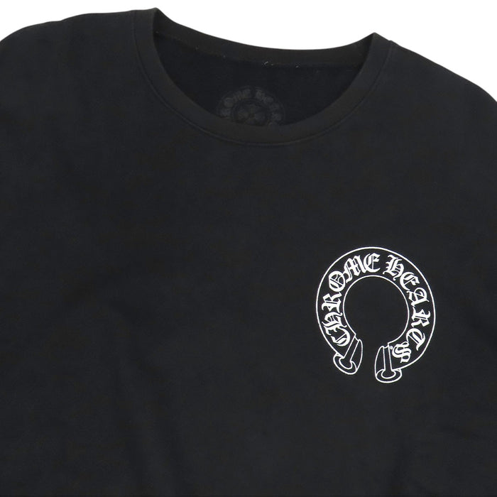CHROME HEARTS 
CH コットン 裏起毛 
袖フローラル ホースシュー スウェット