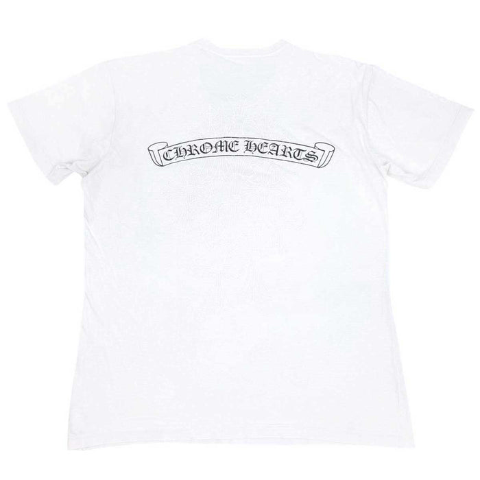 CHROME HEARTS 
CH コットン バーティカルロゴ 
スクロールラベル セメタリークロス Tシャツ