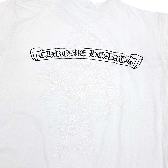 CHROME HEARTS 
CH コットン バーティカルロゴ 
スクロールラベル セメタリークロス Tシャツ