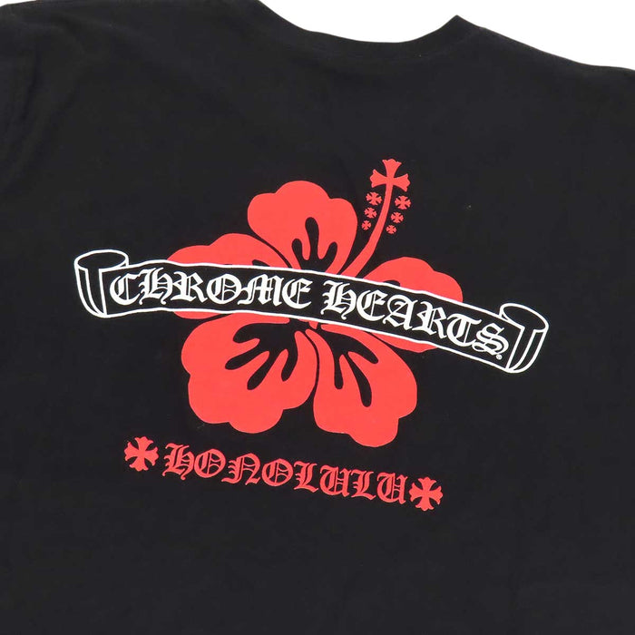 CHROME HEARTS 
スクロールラベル コットン 
ハイビスカス ホノルル限定 ロングスリーブ Tシャツ