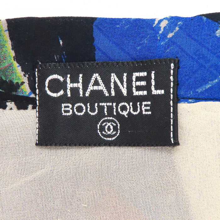 CHANEL 
COCO CC カメリア ロゴ 総柄 シアー 
ココマーク ヴィンテージ スカート