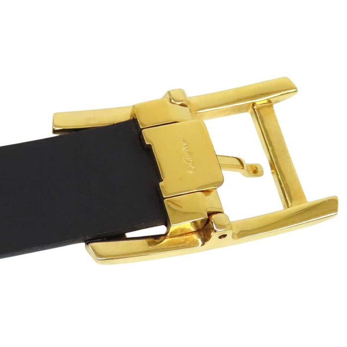 CARTIER  
Logo in pelle con metallo color oro  
Cinturino Tank