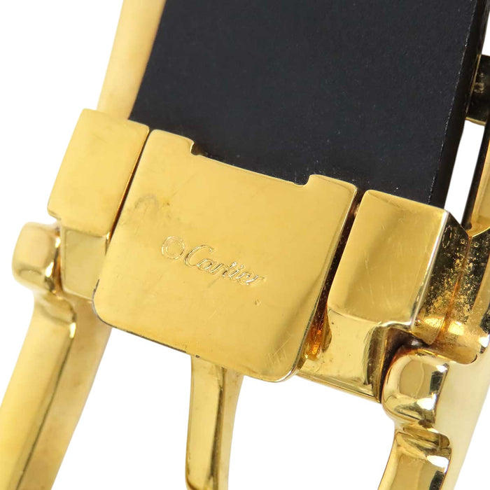 CARTIER  
Logo in pelle con metallo color oro  
Cinturino Tank