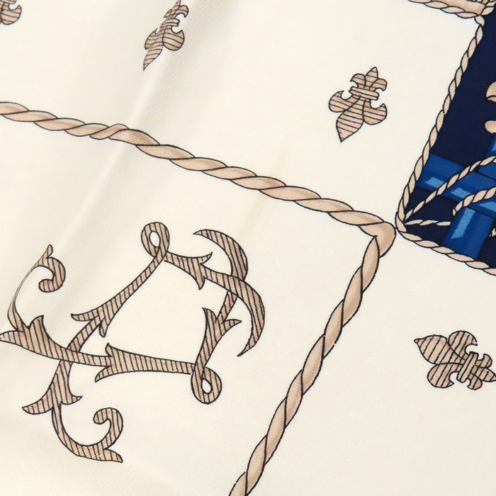 HERMES  
Queen's Coronation Scarf Large Silk  
Carré 90 VIEW OF THE GALLEY'S COACH THE RE