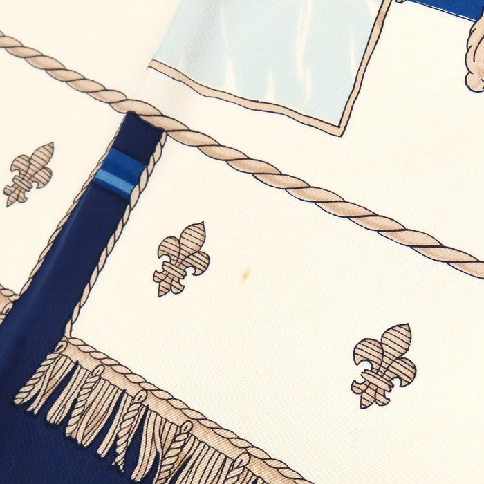HERMES  
Queen's Coronation Scarf Large Silk  
Carré 90 VIEW OF THE GALLEY'S COACH THE RE