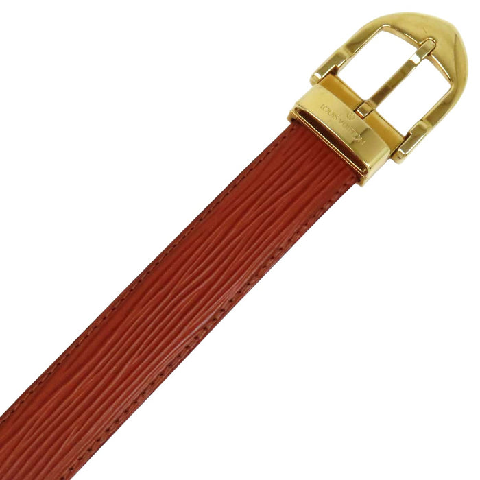 LOUIS VUITTON 
LV ロゴ ゴールドカラーメタル 
エピ サンチュール ベルト