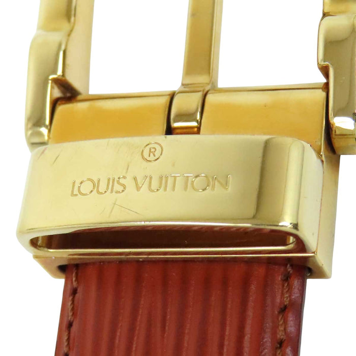 LOUIS VUITTON 
LV ロゴ ゴールドカラーメタル 
エピ サンチュール ベルト