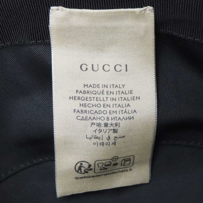 GUCCI 
ロゴ 総柄 
GG クリスタル バケットハット
