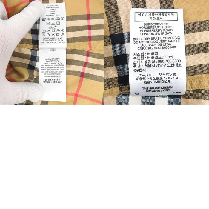 BURBERRY 
総柄 コットン 
ノバチェック ロングスリーブ シャツ