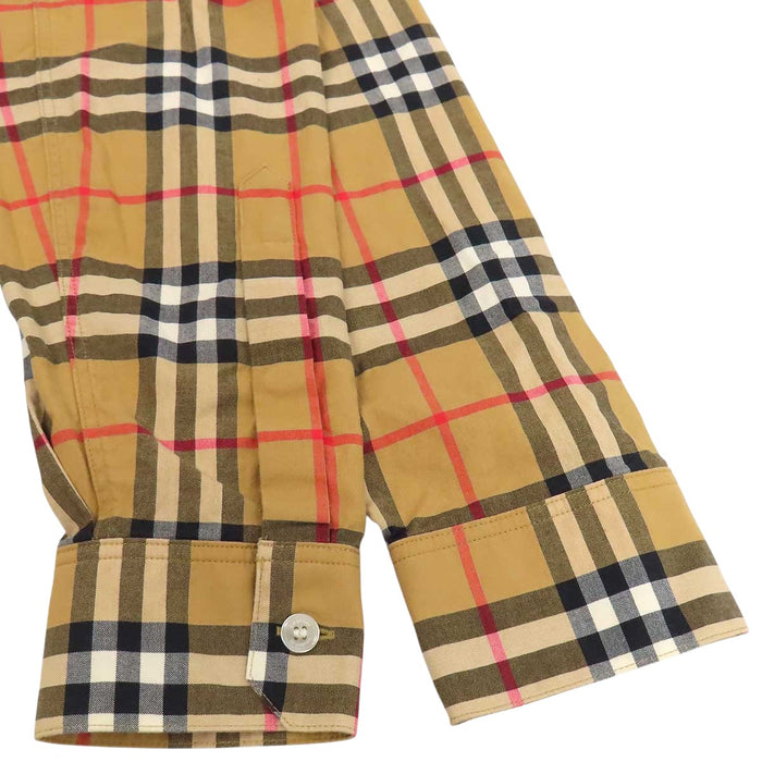 BURBERRY 
総柄 コットン 
ノバチェック ロングスリーブ シャツ