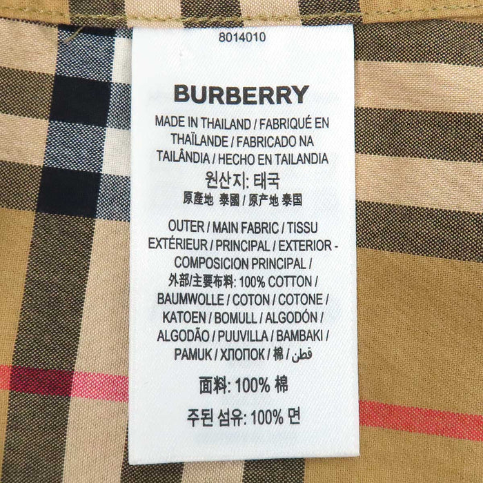 BURBERRY 
総柄 コットン 
ノバチェック ロングスリーブ シャツ