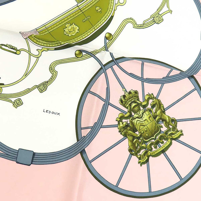 HERMES 
馬車柄 シルク 大判 
カレ 90 SPRINGS スプリングス スカーフ