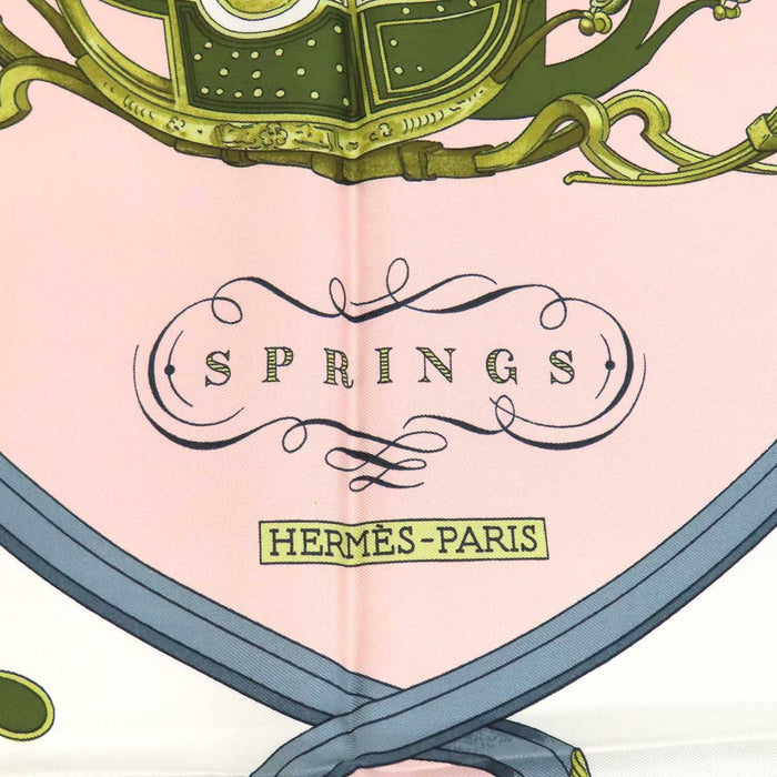HERMES 
馬車柄 シルク 大判 
カレ 90 SPRINGS スプリングス スカーフ