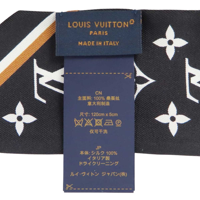 LOUIS VUITTON 
LV モノグラム サークルロゴ シルク 
バンドーBB・LV ボウ スカーフ