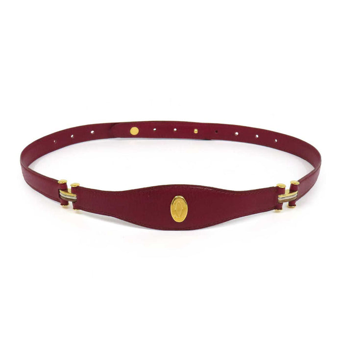 CARTIER  
Cintura in pelle con logo della linea Must
