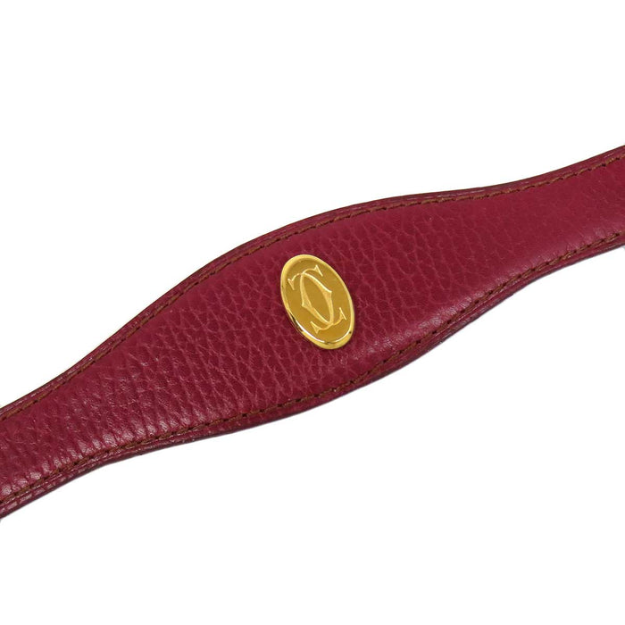 CARTIER  
Cintura in pelle con logo della linea Must