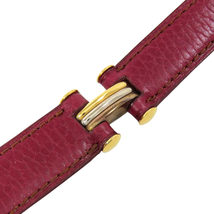 CARTIER  
Cintura in pelle con logo della linea Must