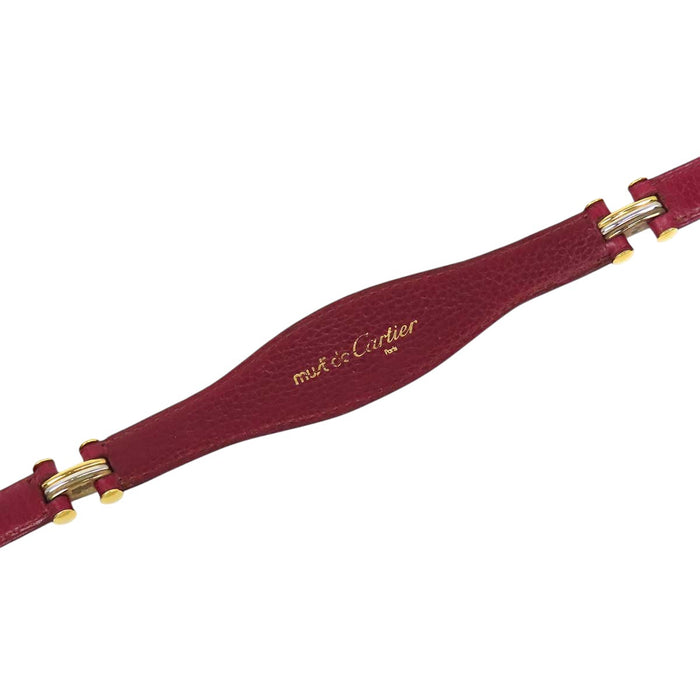 CARTIER  
Cintura in pelle con logo della linea Must