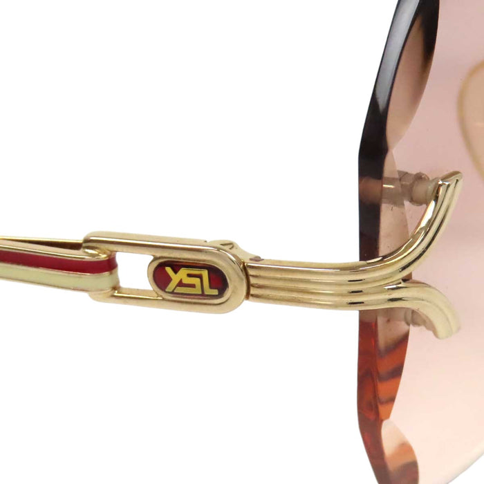 YVES SAINT LAURENT 
YSLロゴ グラデーション 
ヴィンテージ リムレス サングラス
