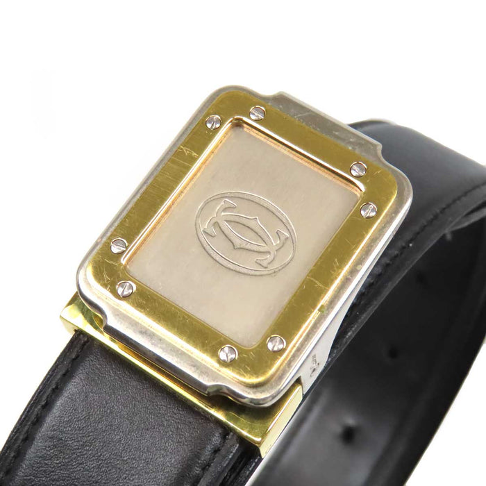CARTIER 
ロゴ レザー 
マスト ドゥ カルティエ サントス ベルト