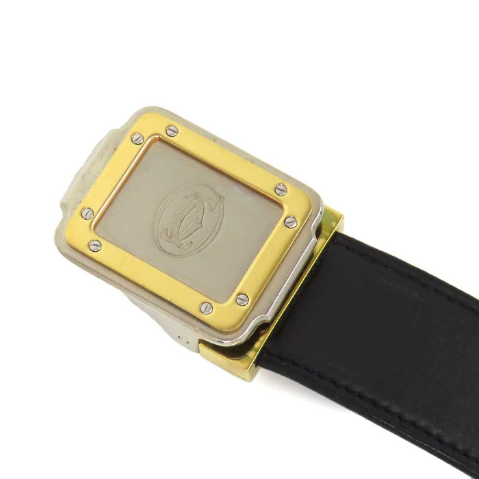 CARTIER 
ロゴ レザー 
マスト ドゥ カルティエ サントス ベルト