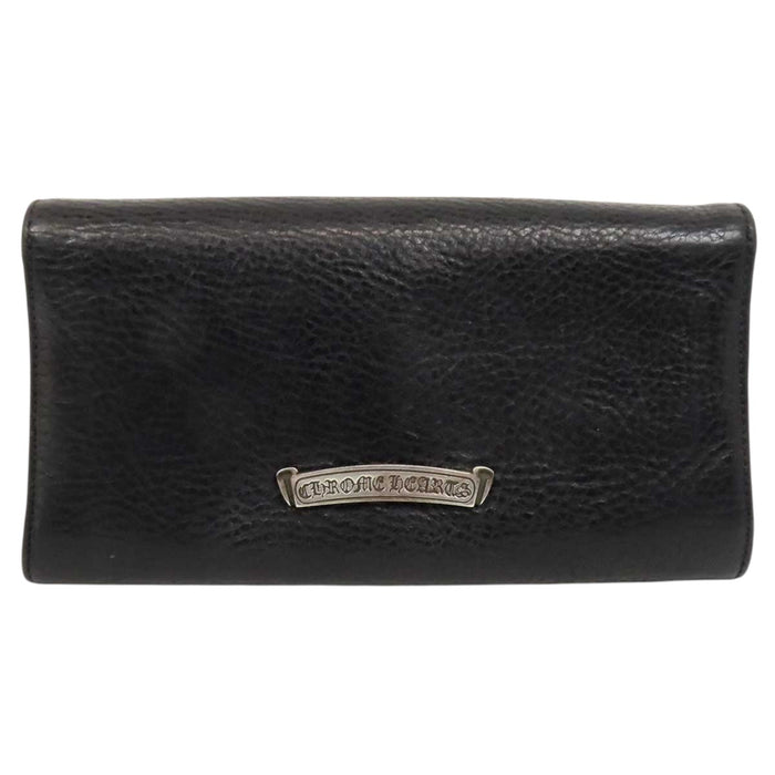 CHROME HEARTS 
CH JUDY クロスボール スクロールラベル レザー 
ジュディ クロスボタン ウォレット