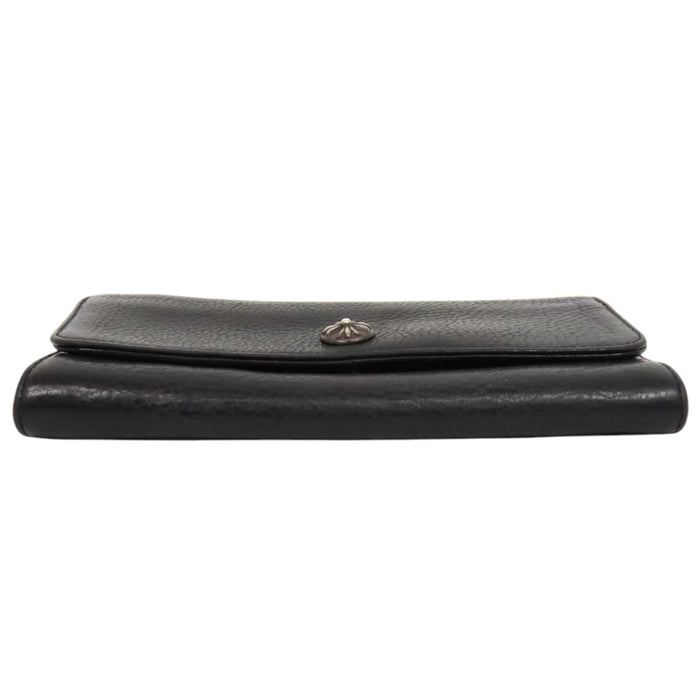 CHROME HEARTS 
CH JUDY クロスボール スクロールラベル レザー 
ジュディ クロスボタン ウォレット