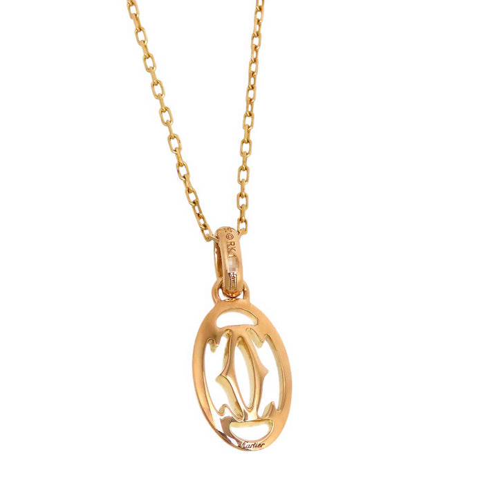 CARTIER 
ロゴ ドゥーブルC ダイヤモンド ネックレス