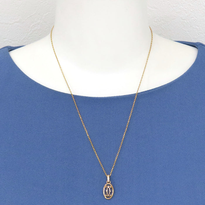 CARTIER 
ロゴ ドゥーブルC ダイヤモンド ネックレス
