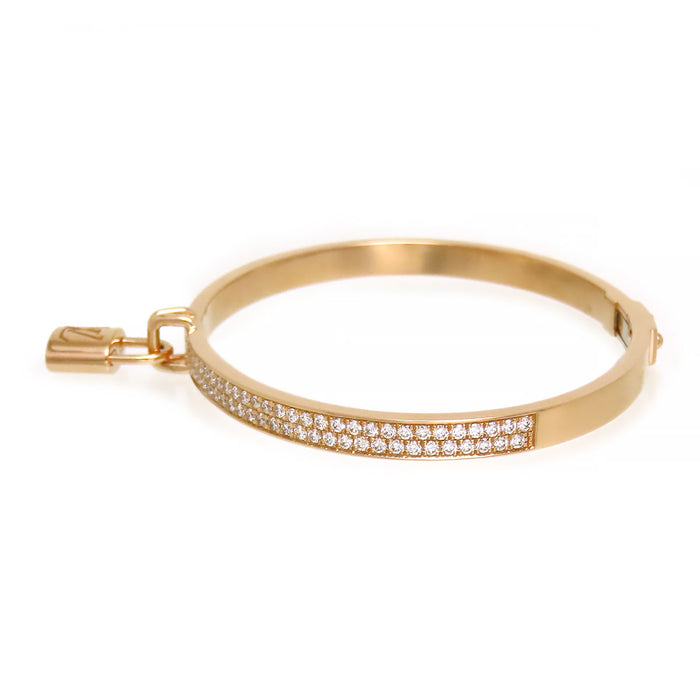 LOUIS VUITTON  
Bracelet Lockit Padlock Diamond Bangle