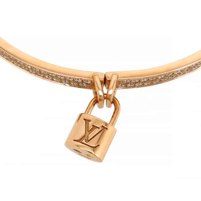 LOUIS VUITTON  
Bracelet Lockit Padlock Diamond Bangle