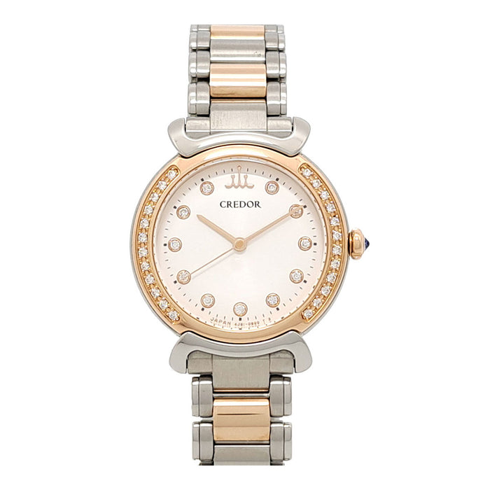 SEIKO  
Credor Linealux Lunette Diamants  
Avec garantie