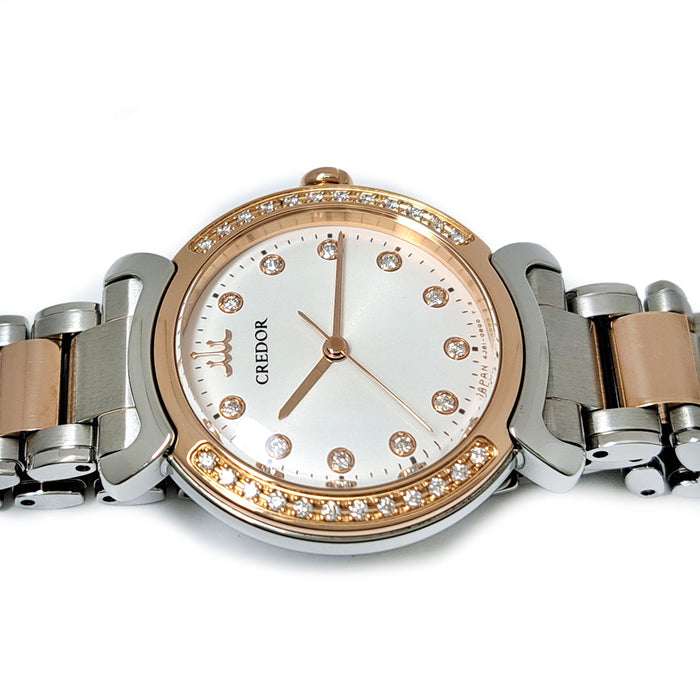 SEIKO  
Credor Linealuxe 鑽石錶圈  
附保證書