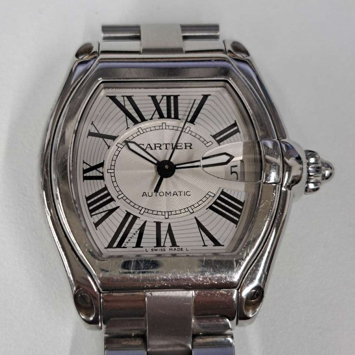 【WHOLESALES】
CARTIER 
W62025V3 
ロードスター ドゥ カルティエ ウォッチ　LM 
箱　純正レザーベルト×1　純正Dバックル×1　コマ