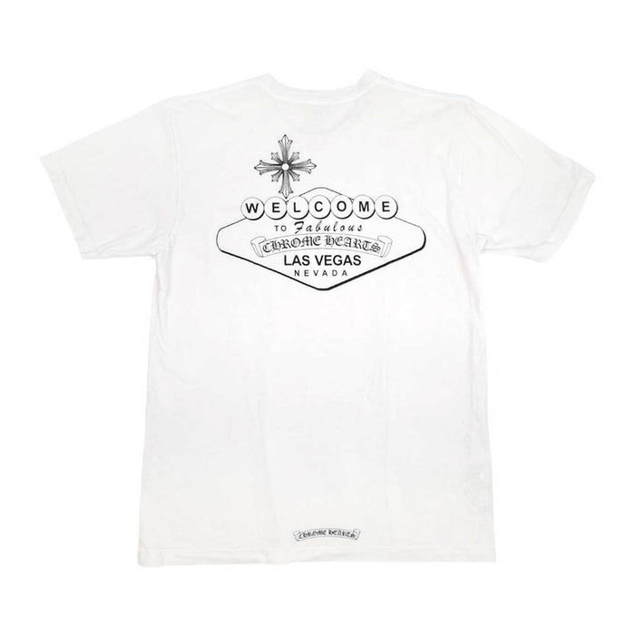 CHROME HEARTS 
CH LAS VEGAS コットン ヴィンテージ ホースシュー クロス 
ラスベガス限定 WELCOME プリント Tシャツ