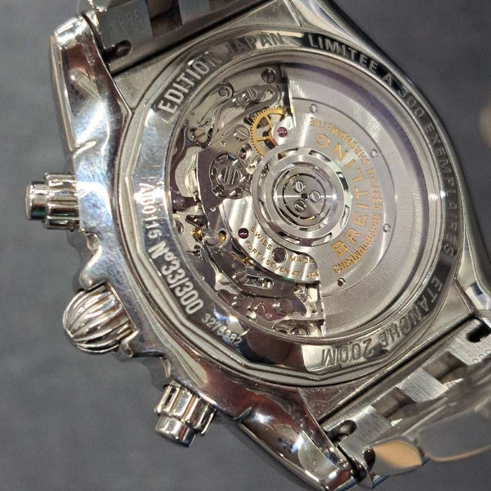 【WHOLESALES】
BREITLING 
AB0115 
箱　ギャランティ(液晶滲みあり)　クロノメーター証　限定書