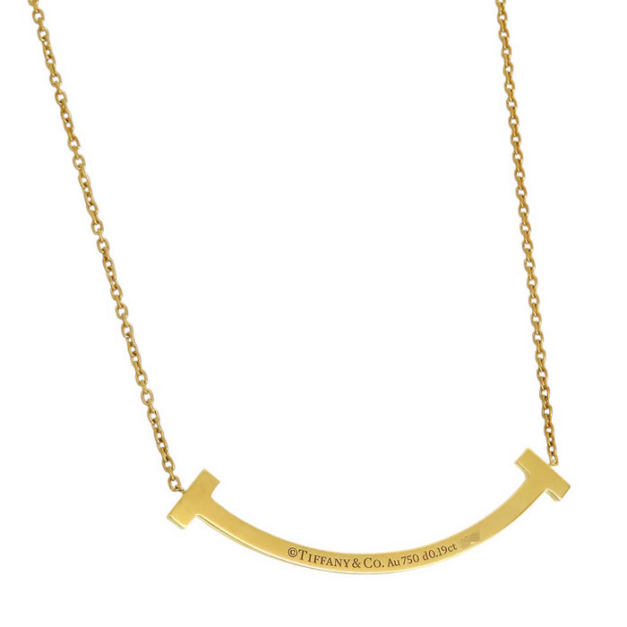 TIFFANY & Co.  
T Smile Diamond Necklace Medium