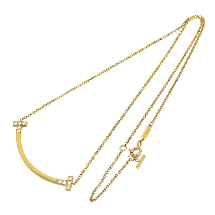 TIFFANY & Co.  
T Smile Diamond Necklace Medium